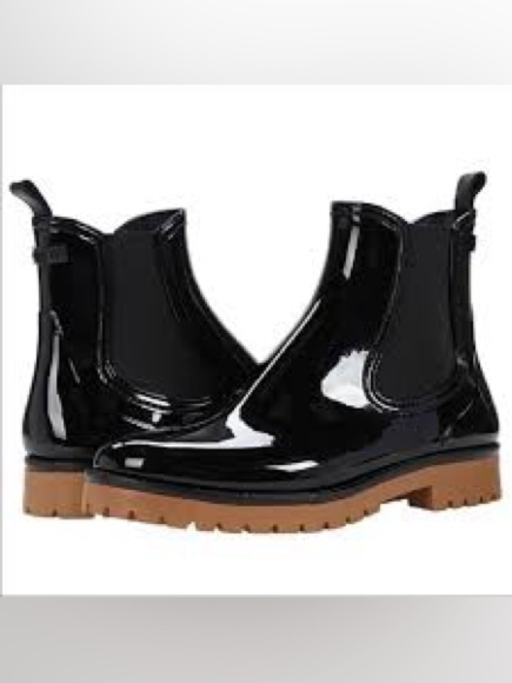Vince - Risa Black Gum Chelsea Rain Boots - Size 10